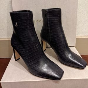 Jimmy Choo Croc Black Booties EU 38 Retail $1195